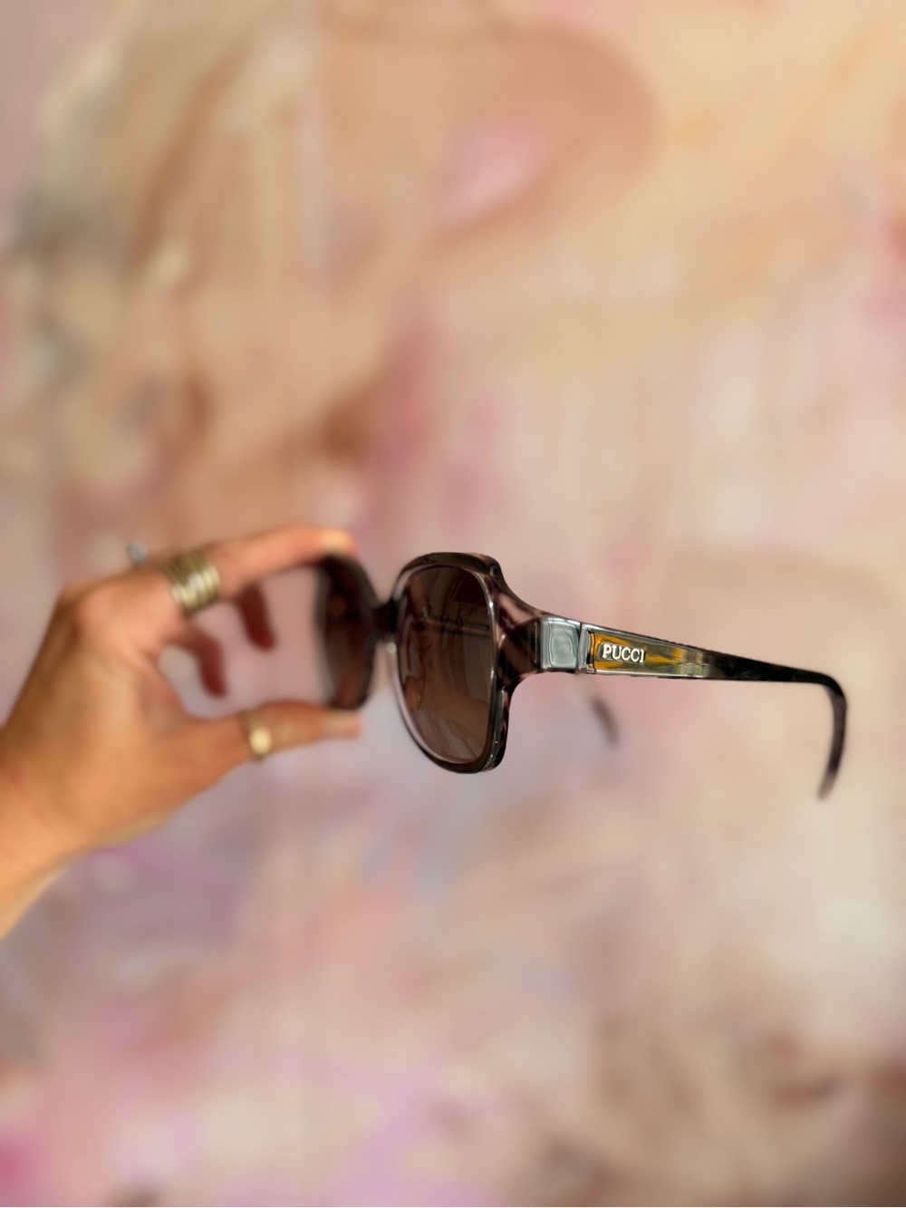 Emilio Pucci Brown Gradient Square Sunglasses for Women